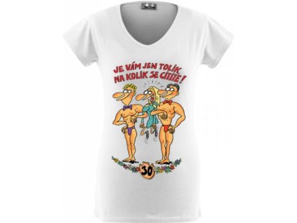 Tričko - výročí žena 30 (Barva Bílá, Velikost L)