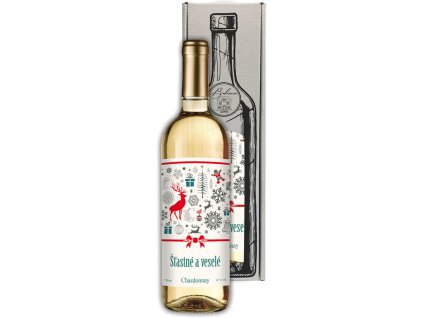 Vánoční víno Chardonnay 0,75 l (Vína Šťastné a veselé)