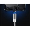 Magnetický USB nabíjecí kabel 3v1 LED (Barva Černá)