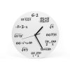 Matematické hodiny klasik (Barva Bílá)