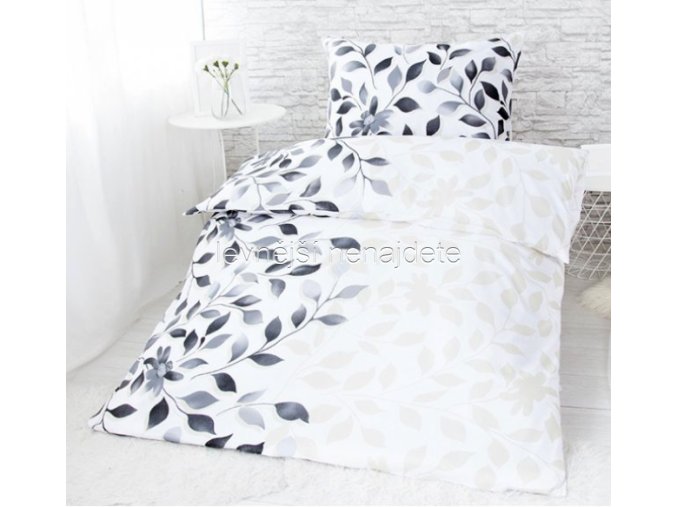 Bavlněné povlečení na dvě lůžka Ivanka - šedá 2 x 140 x 200 2x 70 x 90