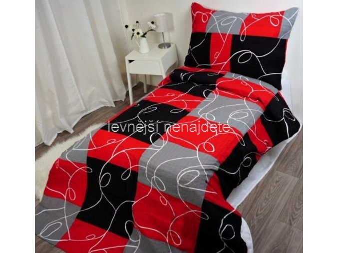 Krepové povlečení HARLEY RED 140 x 200 70 x 90