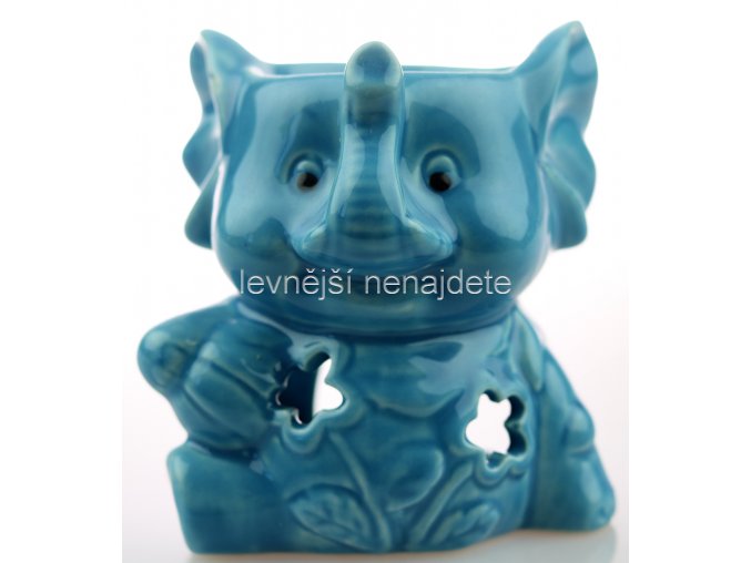 Keramická aroma lampa slon modrý