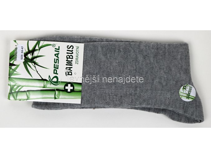 Pánské zdravotní bambusové ponožky šedé