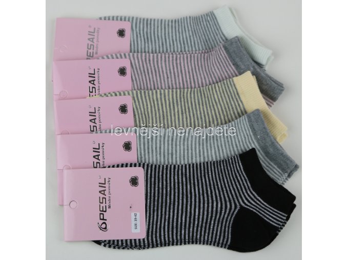 Dámské bavlněné kotníkové ponožky RW 3 páry