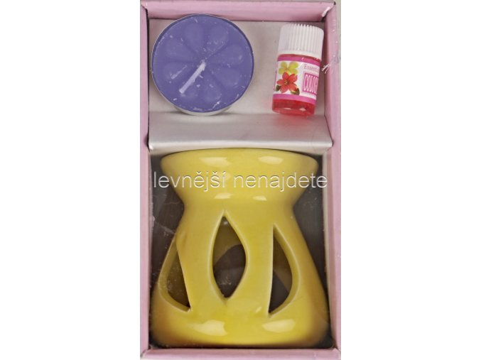 Keramická aroma lampa set žlutý