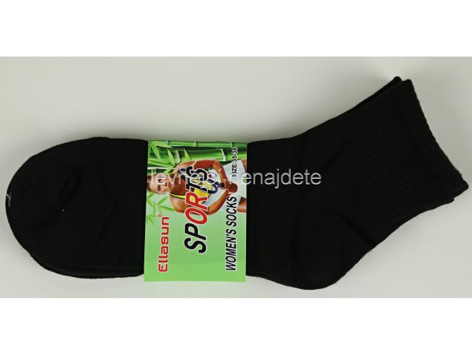 Dámské bambusové ponožky SPORTS černé 3 páry