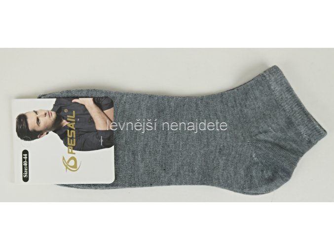 Pánské bavlněné kotníkové ponožky šedé