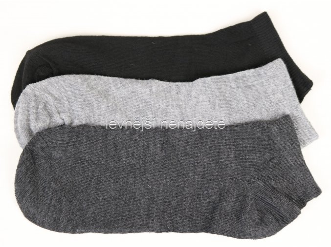 Pánské kotníkové bavlněné ponožky barev 3 páry