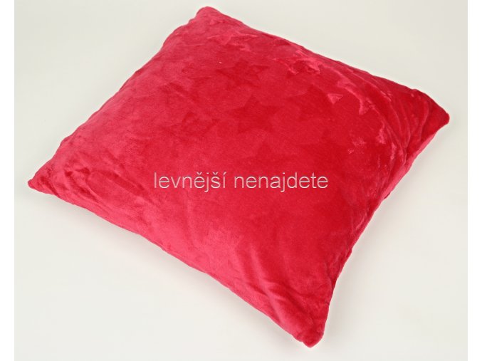 Povlak na polštářek mikroflanel červený vzor 40 x 40