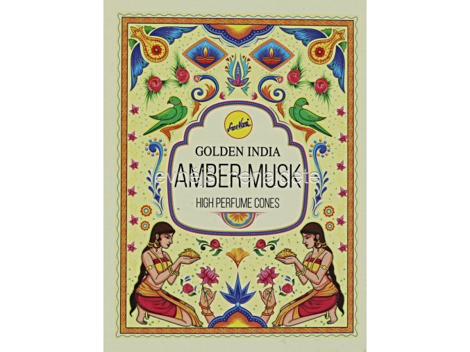 Vonné kužely tekoucí kouř AMBER MUSK 10 ks