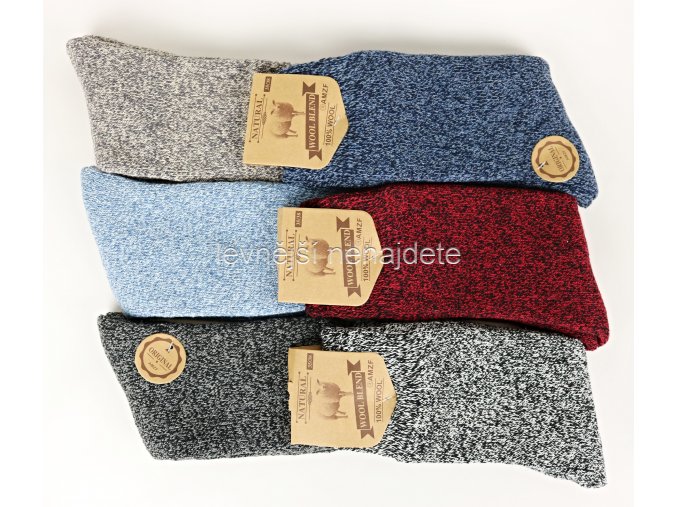 Dámské vlněné termo ponožky  vzor 501