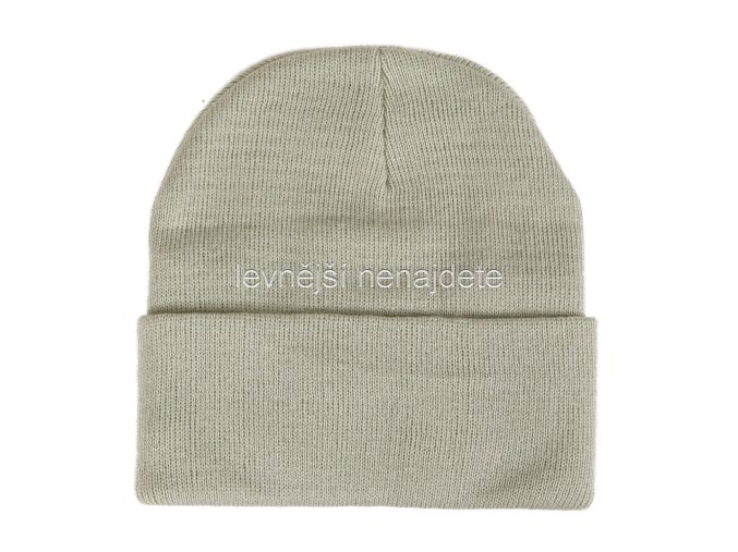 Čepice zimní pletená světle šedá