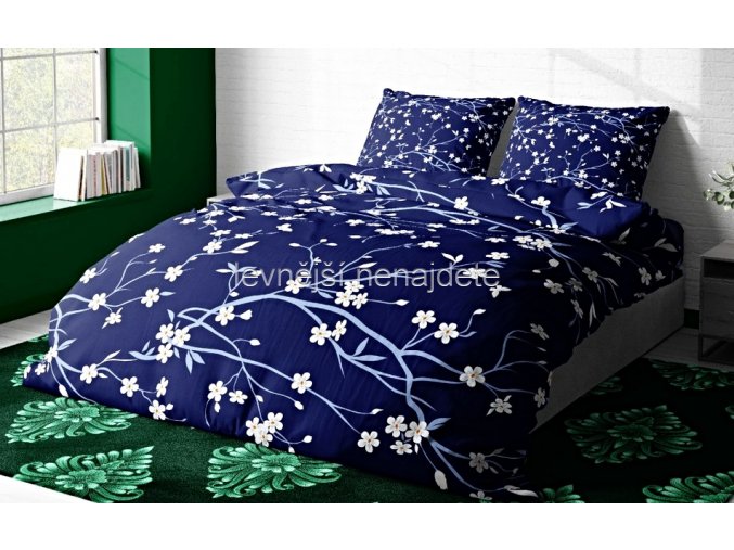 Krepové povlečení FREYA MODRÉ 140 x 200 70 x 90