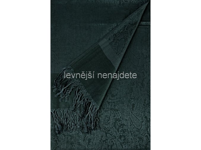 KAŠMÍROVÁ ŠÁLA TMAVĚ ŠEDÁ 185 x 70 cm