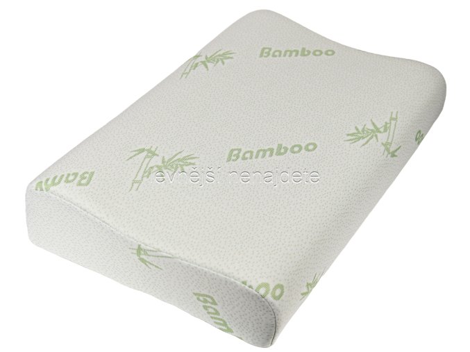 Polštář z paměťové pěny tvarovaný bambus 60 x 40 cm