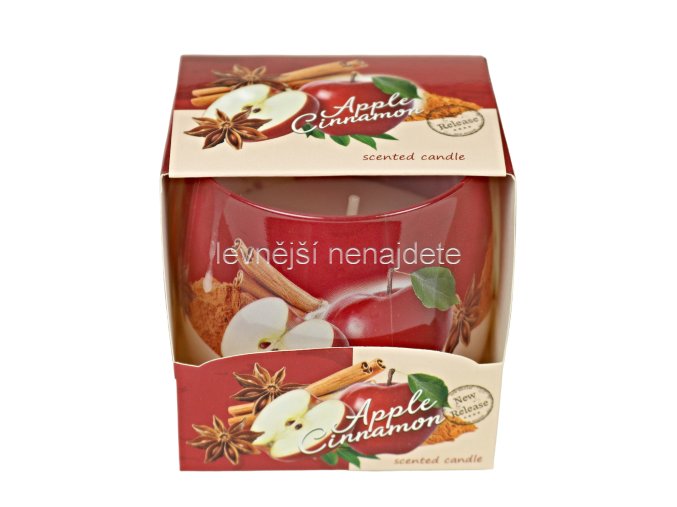 Vonná svíčka ve skle JABLKO SKOŘICE 100 g