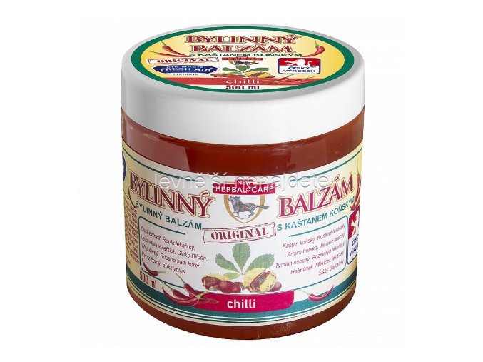 bylinny balzam s kastanem konskym 500 ml s chilli