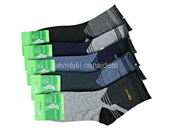 Pánské bavlněné zdravotní ponožky vzor 37