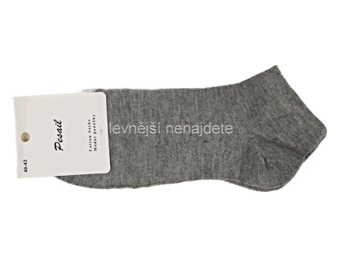 Pánské bavlněné kotníkové ponožky šedé vz.1