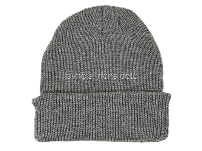Čepice zimní pletená šedý melír