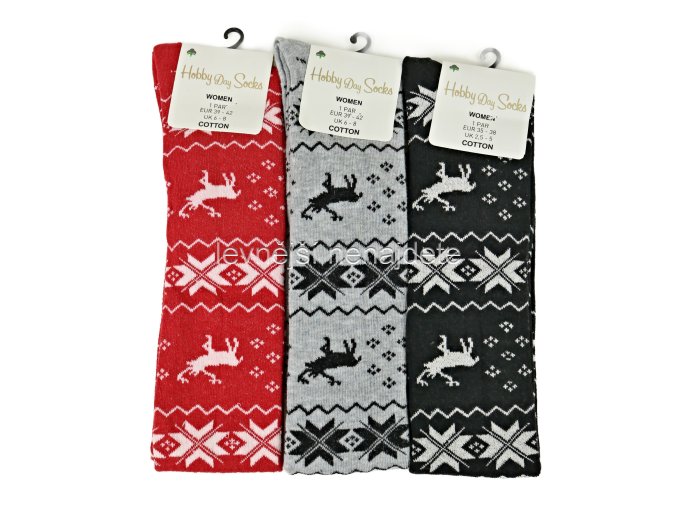 Dámské bavlněné podkolenky vzor