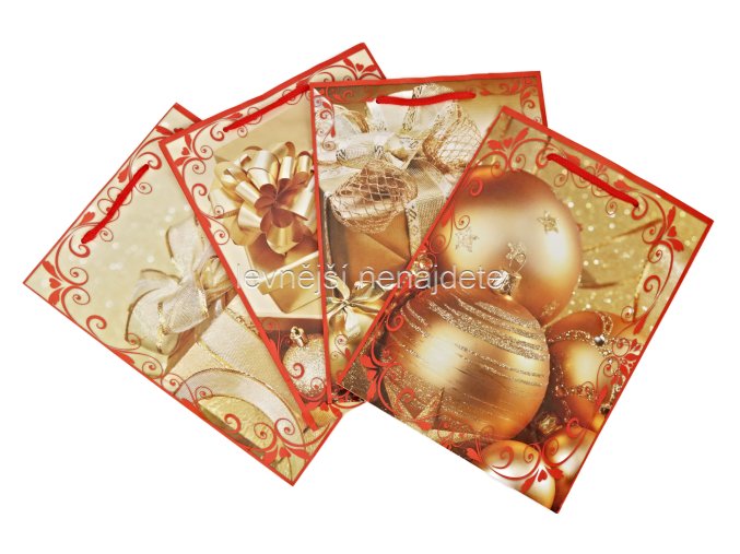 Vánoční papírová taška vzor G13 24 x 17 cm