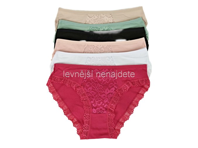 Bavlněné kalhotky s krajkou vzor 900