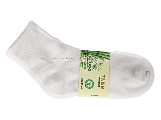 Pánské bambusové ponožky bílé 3 páry