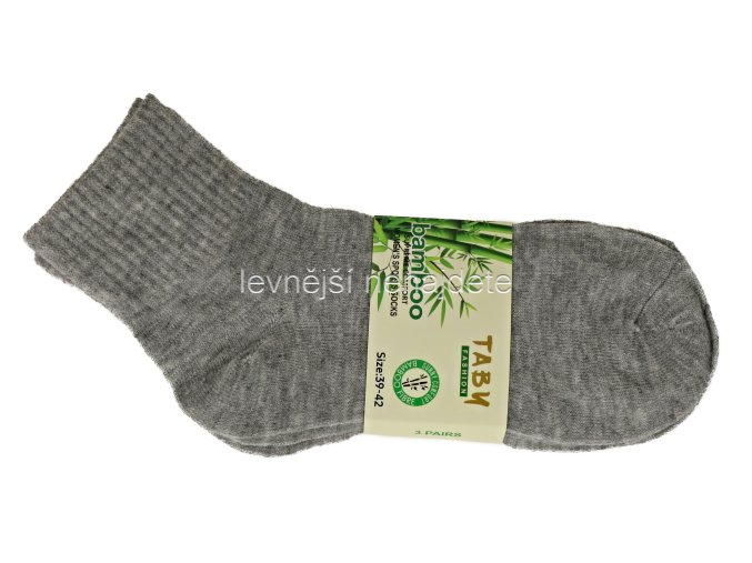 Dámské bambusové ponožky šedé 3 páry