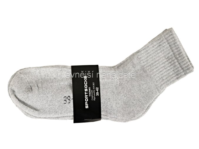 Pánské bavlněné termo ponožky šedé 3 páry