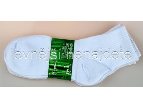 Dámské bambusové ponožky sports bílé 3 páry