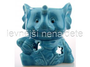 Keramická aroma lampa slon modrý