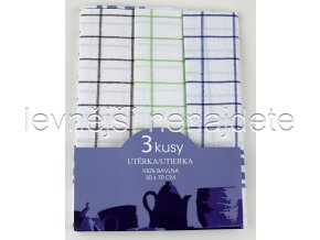 Bavlněné kuchyňské utěrky sada 3 kusů 50 x 70 cm