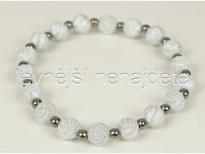 Náramek pružný bílý vz. 2