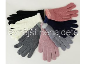 Dámské pletené prstové rukavice barevné