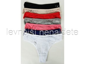 Bavlněné tanga s krajkou