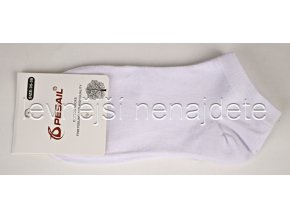 Dámské bavlněné kotníkové ponožky bílé