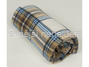 Fleecová deka kostka hnědá 150 x 200