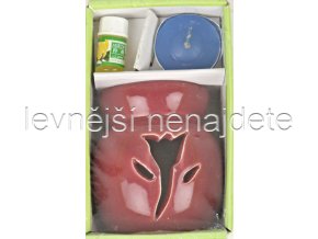 Keramická aroma lampa set vínový