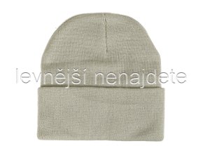 Čepice zimní pletená světle šedá