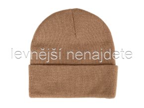 Čepice zimní pletená nugátová