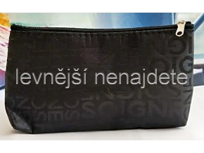 Kosmetická taštička s grafickým vzorem černá