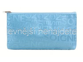 Kosmetická taštička s grafickým vzorem modrá