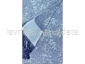 KAŠMÍROVÁ ŠÁLA JEANS 185 x 70 cm