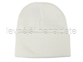 Čepice zimní pletená bílá
