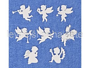 plastové vánoční ozdoby andělíčci 8 ks