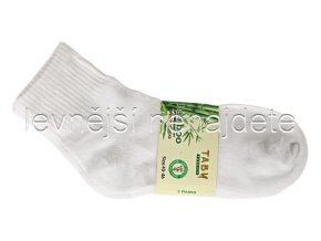 Pánské bambusové ponožky bílé 3 páry