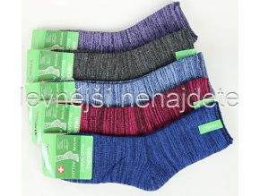 Dámské zdravotní bavlněné termo ponožky melír