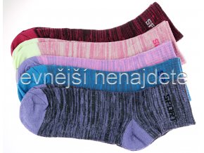 Dámské bambusové ponožky SPORTS melír 3 páry